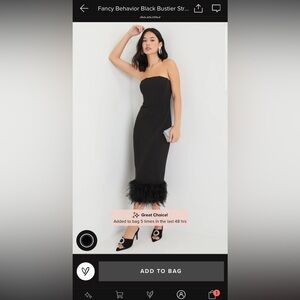 Lulu's Black Strapless Dress with Elegant Silhouette